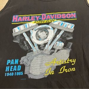 Vintage HARLEY DAVIDSON Tank Top Pan Head Hydra Glide Size XL USA Muscle Tank